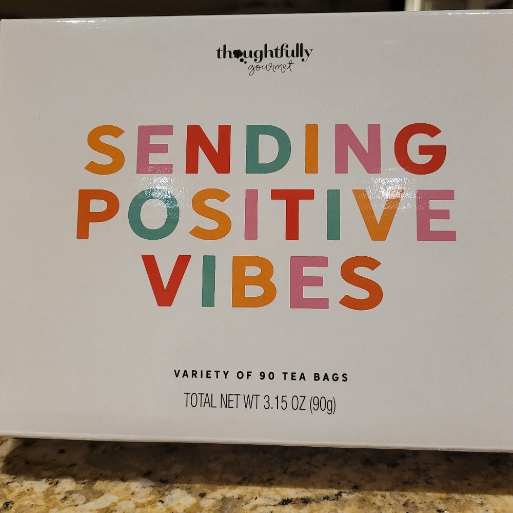 Tea bags with positive sayings on each individual packet